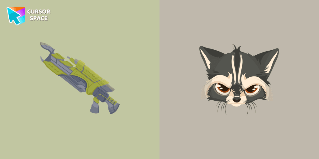 Raccoon cursor cursor pack